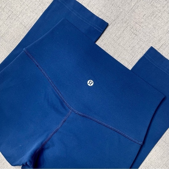 Lululemon Blue Align Crop Leggings High Rise Pants 4 - Picture 9 of 12